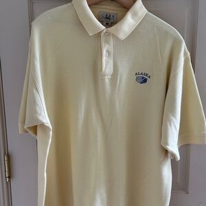 SOUVENIR GEAR YELLOW POLO FROM ALASKA/NWOT